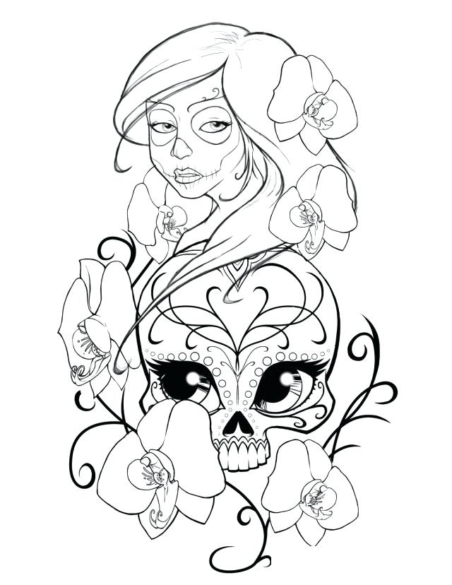 640x828 Coloring Pages Skulls Flames Printable Adult Coloring Pages Sugar