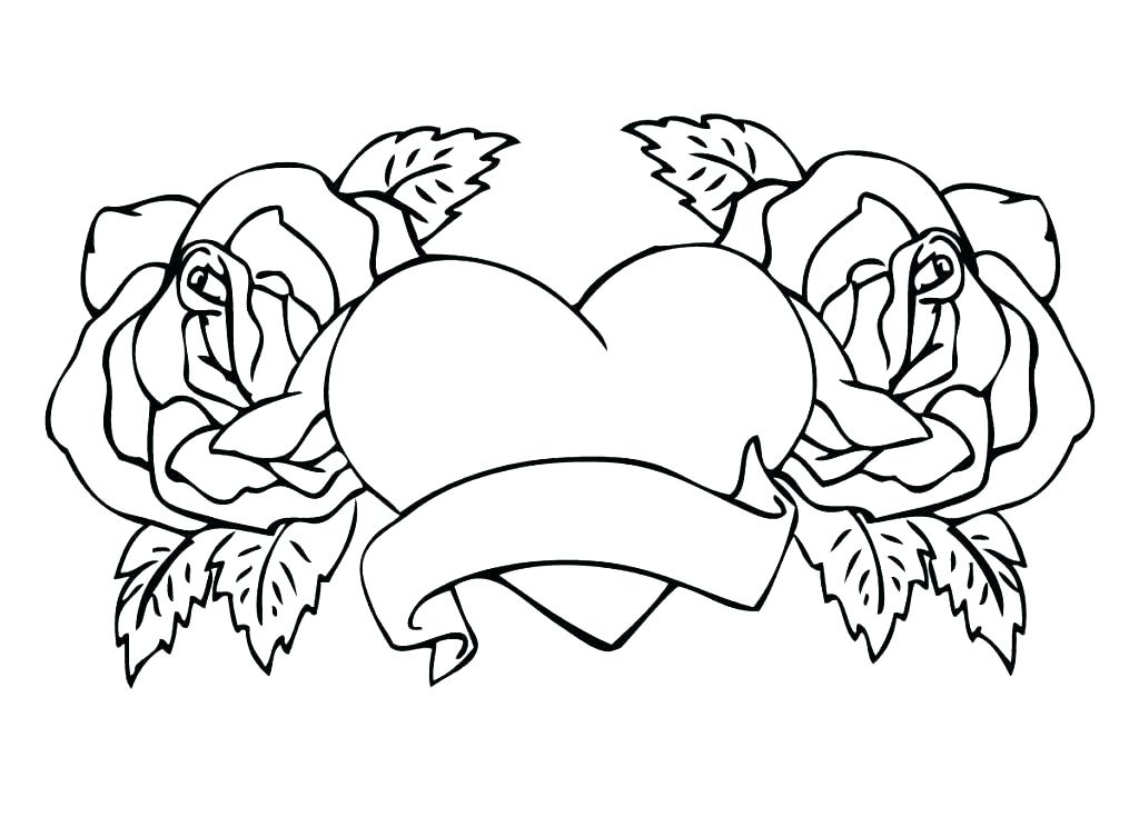 1024x744 Coloring Pages Skulls Flames Roses And Drawing At Free