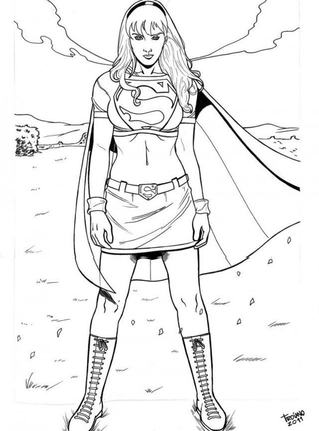 640x866 Supergirl Printable Coloring Pages 308655