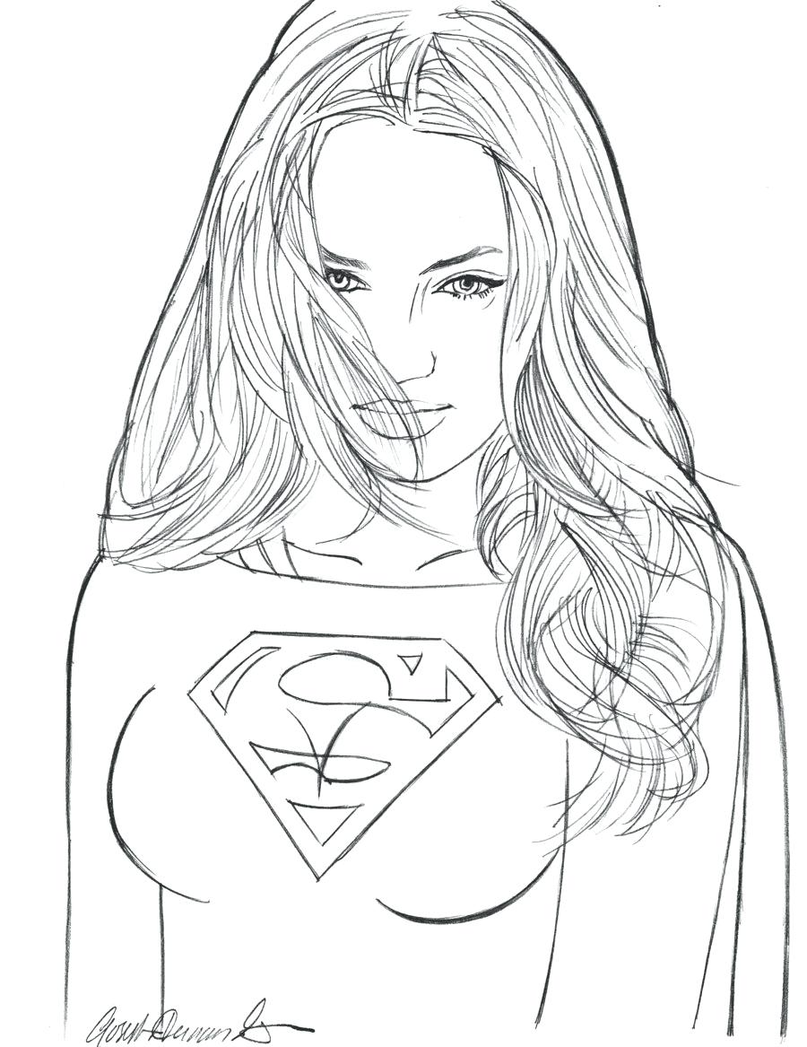 900x1167 Coloring Page ~ Supergirl Coloring Pages Within Free Printable