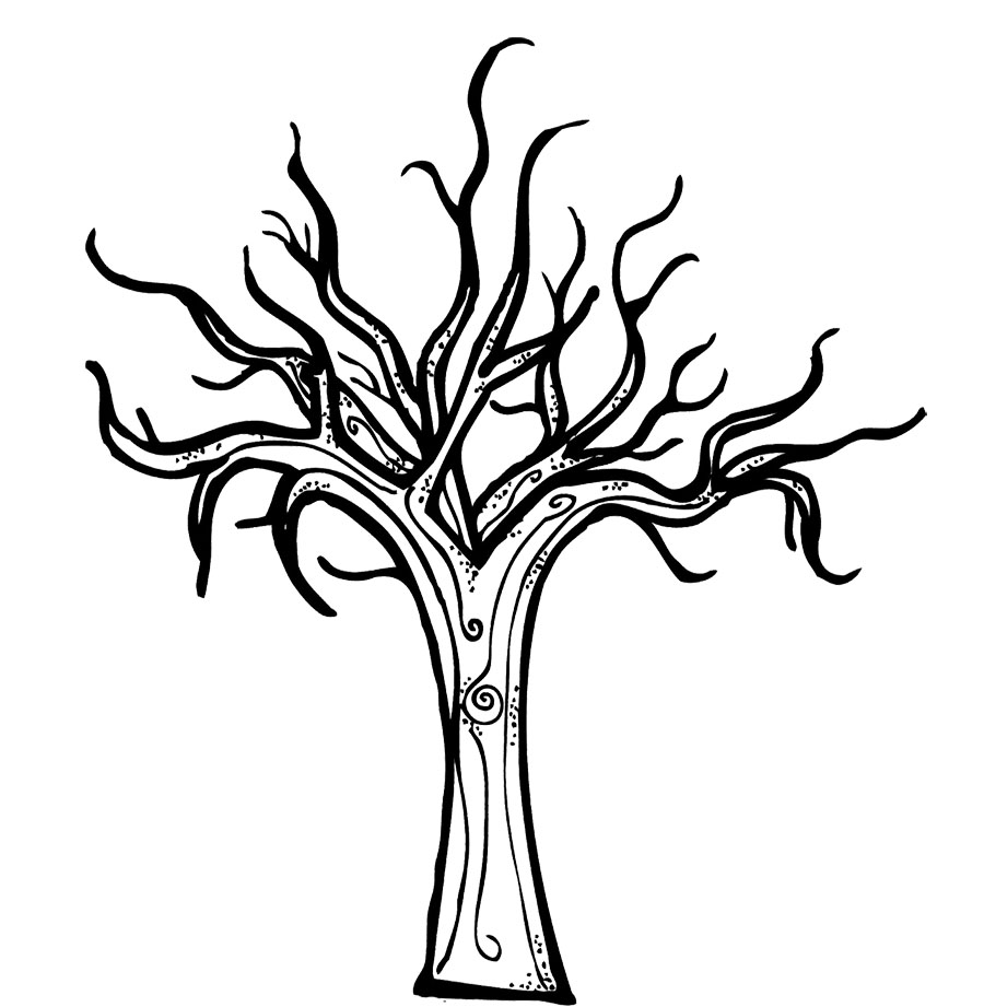 900x921 Fall Tree Coloring Pages