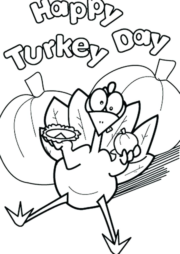 728x1024 Turkey Color Happy Turkey Day Coloring Pages Turkey Color Happy