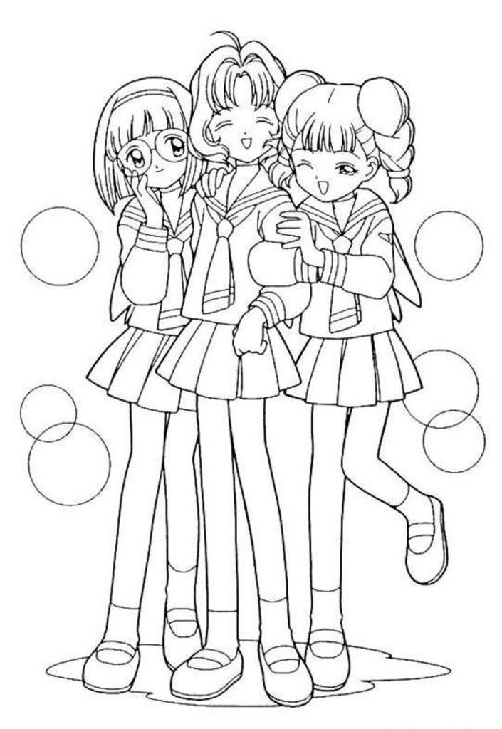 705x1024 Bff Coloring Pages For Teenagers Anime Girl Best Friends