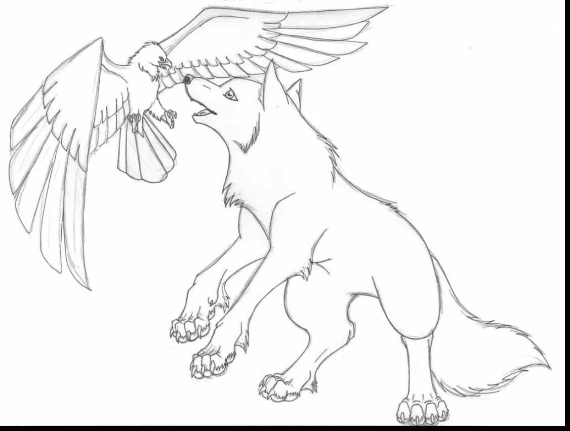 1126x852 Dire Wolf Coloring Pages Fresh Remarkable Anime Wolf With Wings