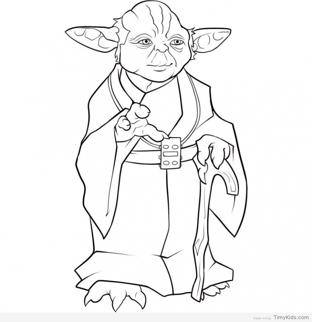 994x1024 Simple Yoda Coloring Pages Timykids