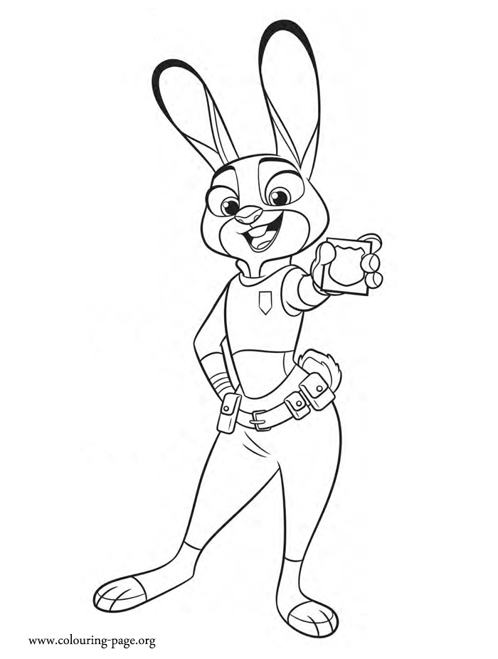 700x926 Judy Hopps Zootopia Coloring Pages