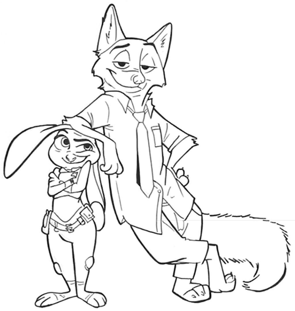 1024x1080 Chief Bogo From Zootopia Coloring Page Free Printable Pages