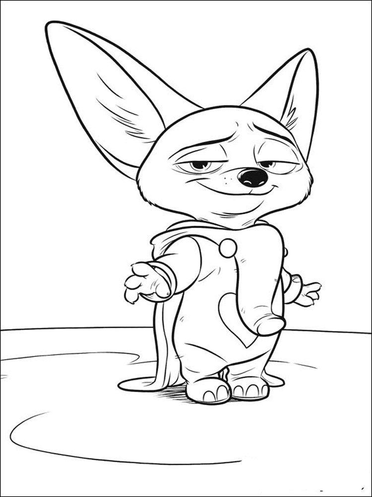 750x1000 Zootopia Coloring Pages. Free Printable Zootopia Coloring Pages.