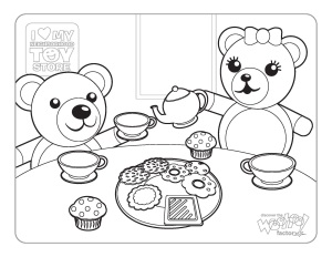 300x232 Well Suited Ideas Tea Party Coloring Pages Teddy Bear Valentine