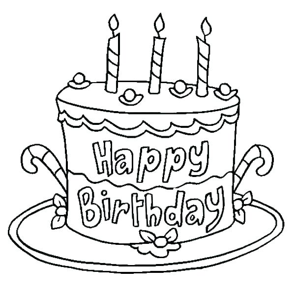 600x600 Coloring Page Birthday Cake Coloring Page Birthday Cake Birthday