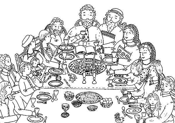 600x423 Happy Passover Coloring Pages