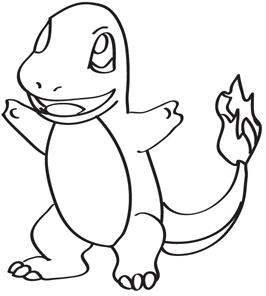 266x296 Charmander Pokemon Coloring Pages