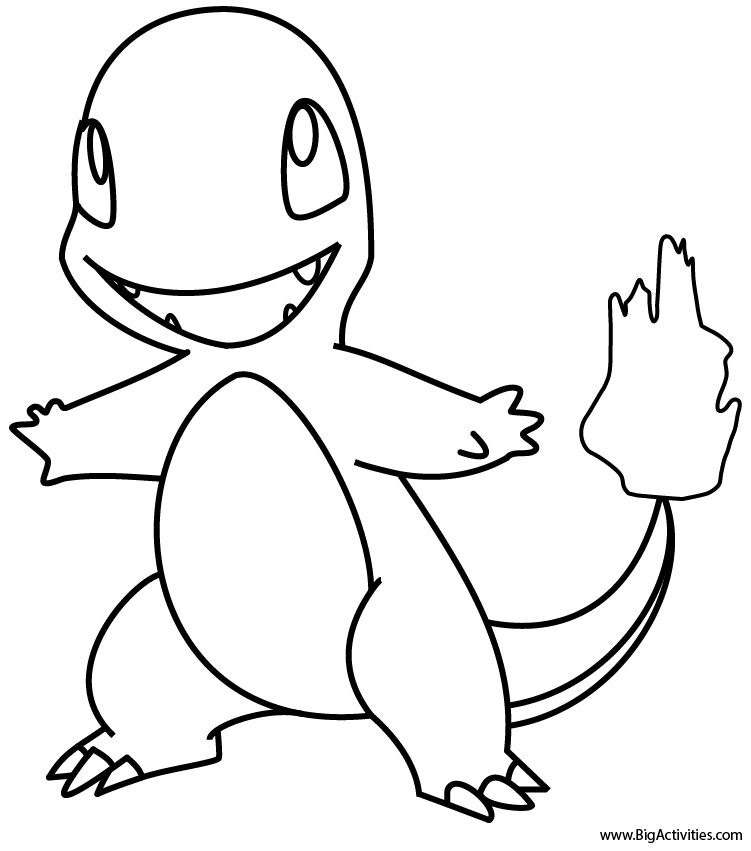 751x851 Charmander Coloring Page Charmander Coloring Page Pokemon