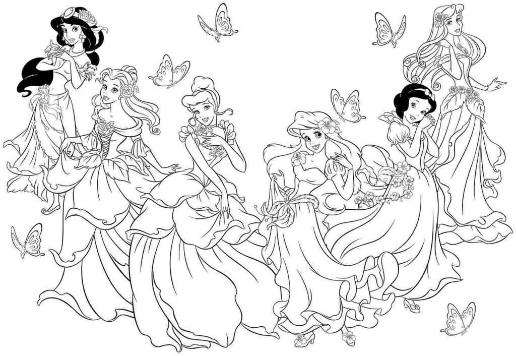 1024x706 Disney Princess Colouring Book 11 Disney Princess Coloring Page