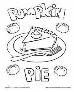 Coloring Pages Pumpkin Pie