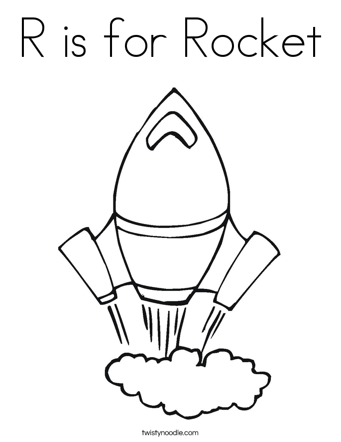 685x886 R Is For Rocket Coloring Page