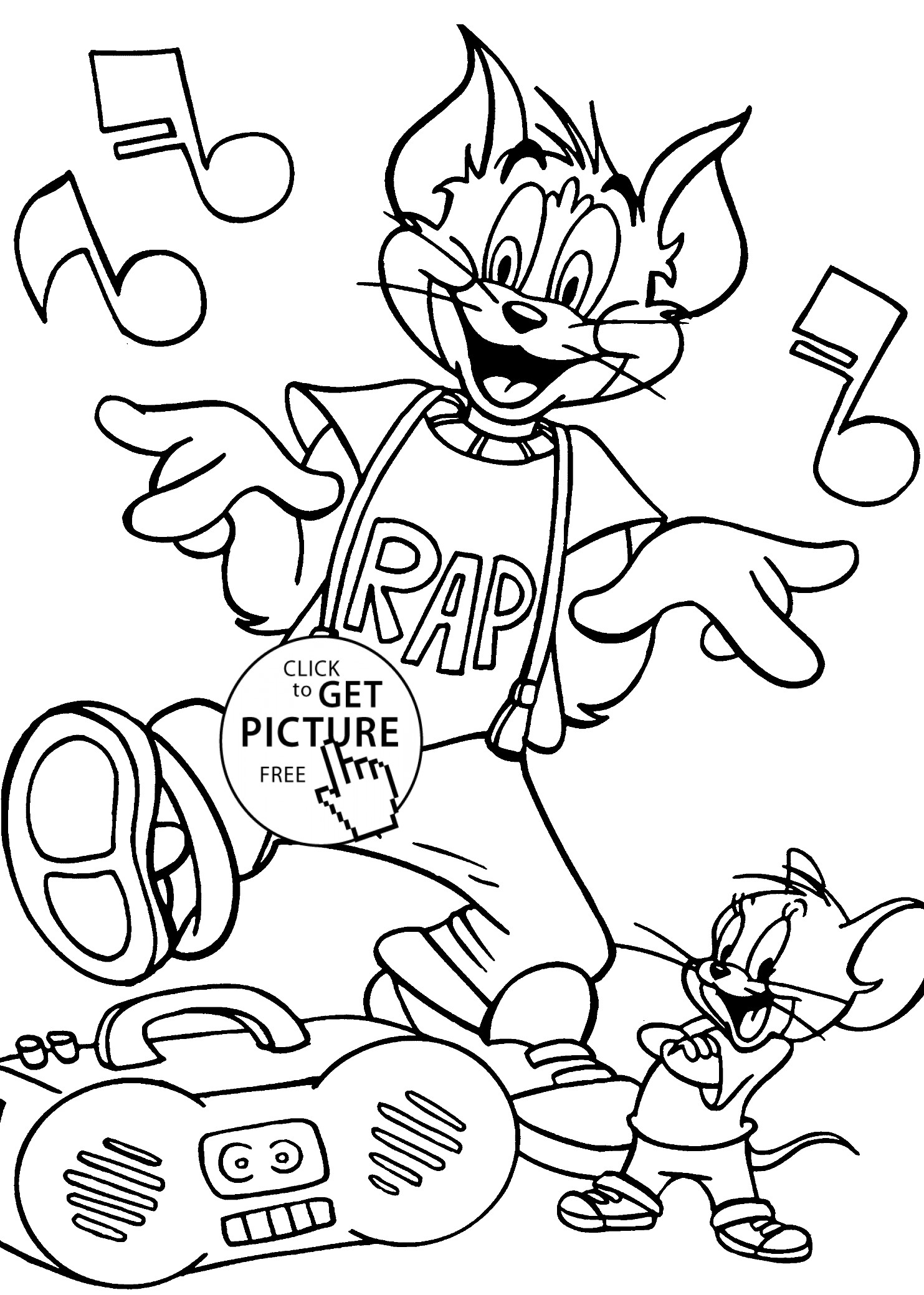 1483x2079 Best Of Free Coloring Pages Of Rappers Fresh Tom And Jerry Dance