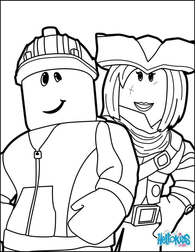 820x1060 Friends In Roblox Coloring Pages Hellokids Com For Alluring Lovely