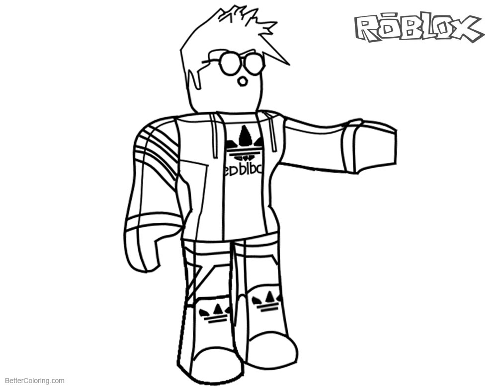 1000x780 Roblox Coloring Pages Characters Guy Tim