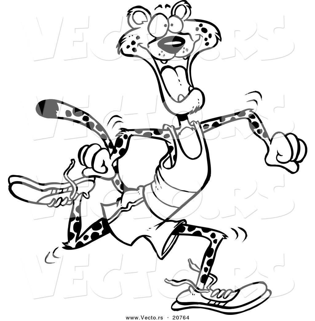 1024x1044 Vector Of A Cartoon Runner Cheetahs