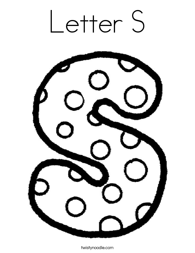 685x886 Letter S Coloring Page