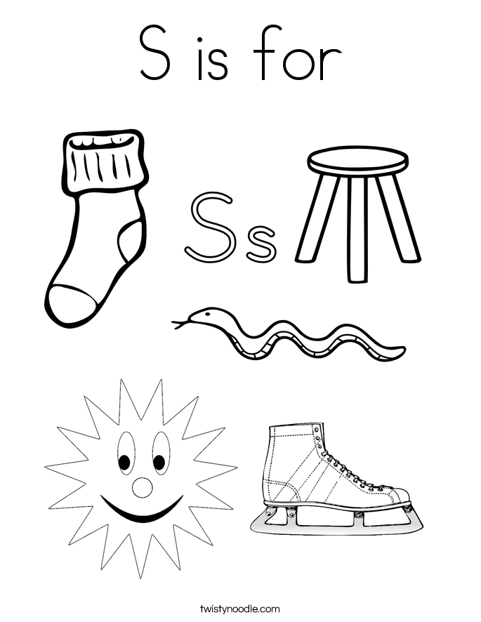 685x886 S Is For Coloring Page