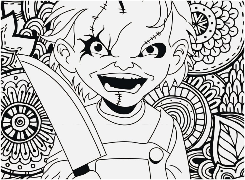 827x609 Witch Coloring Pages Concept Inspiring Horror Coloring Pages Scary