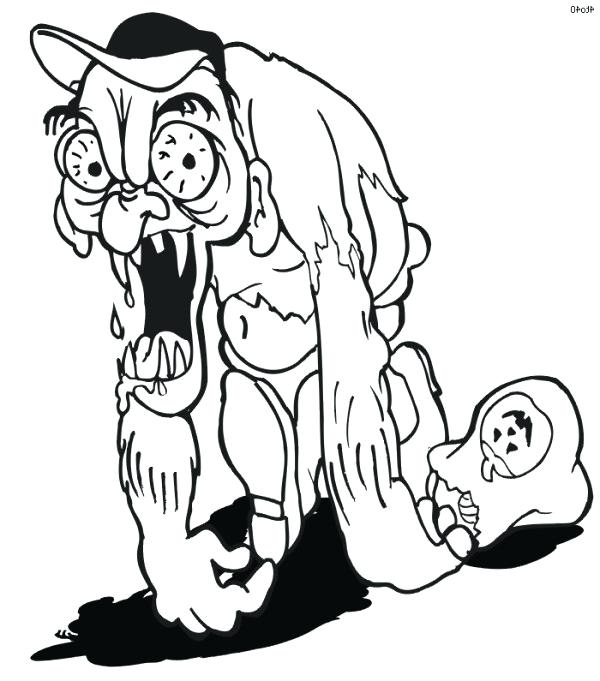 600x681 Cool Halloween Coloring Pages Scary Pictures To Color In