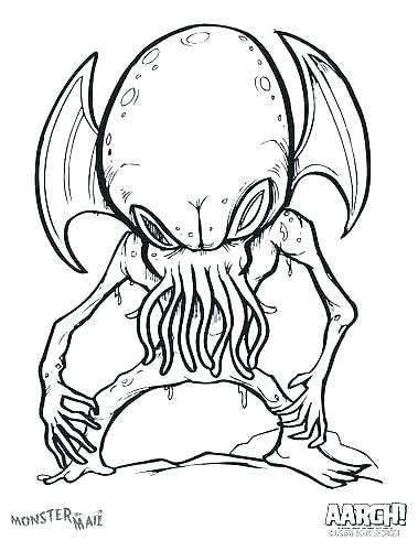 379x500 Creepy Coloring Pages Scary Monster Coloring Pages Creepy Coloring