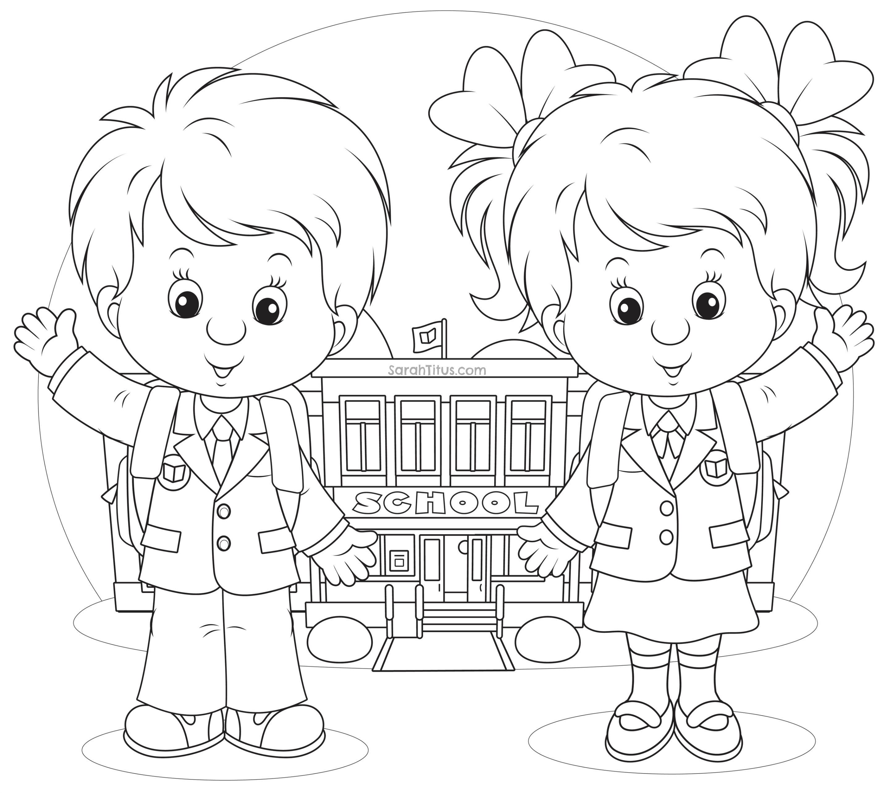 2862x2565 Back To School Coloring Page