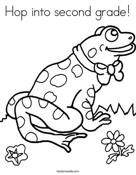 468x605 Hop Into Second Grade Coloring Page