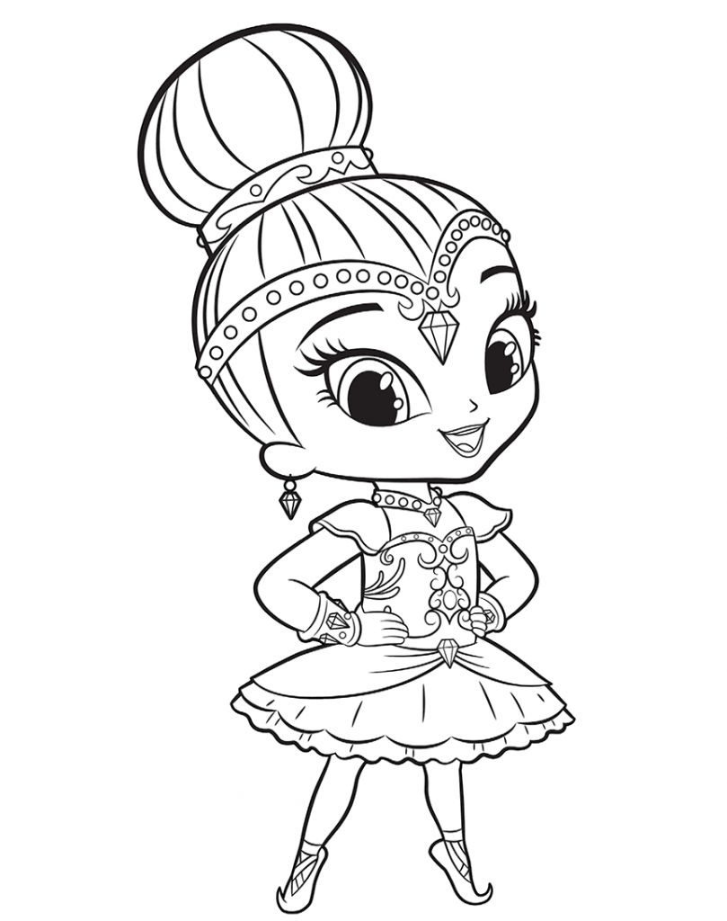 Coloring Pages Shimmer And Shine