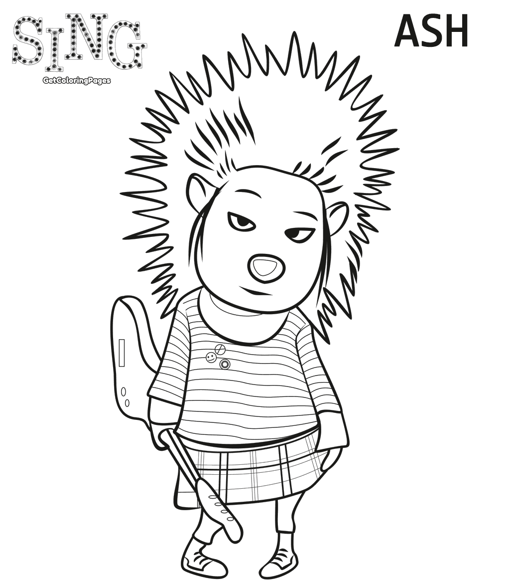 1024x1175 Sing Movie Coloring Pages