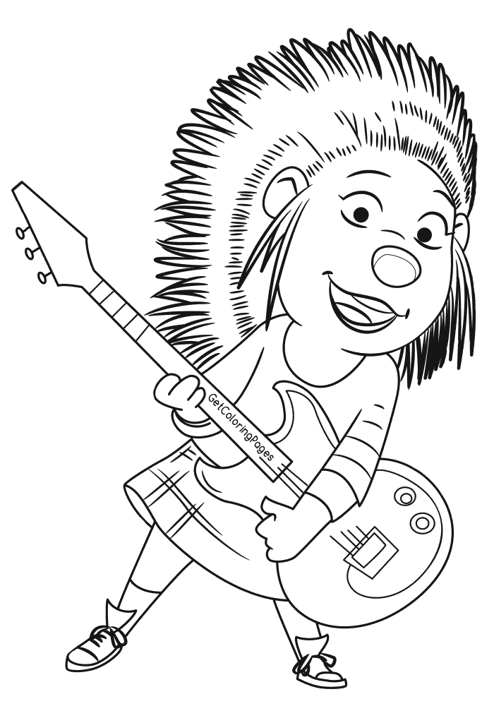 700x1024 Coloring Page Ash Sing Movie Ash, Birthdays