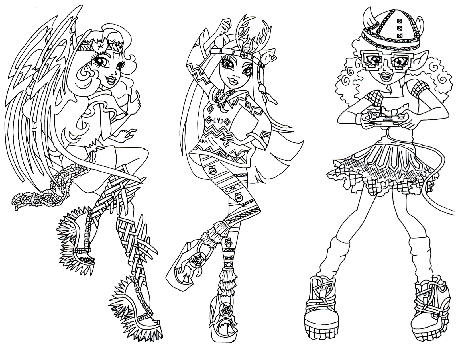 1600x1211 Free Printable Monster High Coloring Pages Brand Boo Students