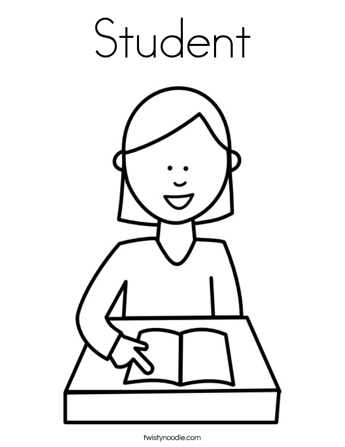 685x886 Student Coloring Page