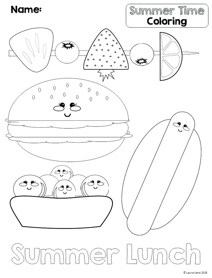 736x966 Summer Themed Coloring Sheets Coloring Pages For Elementary