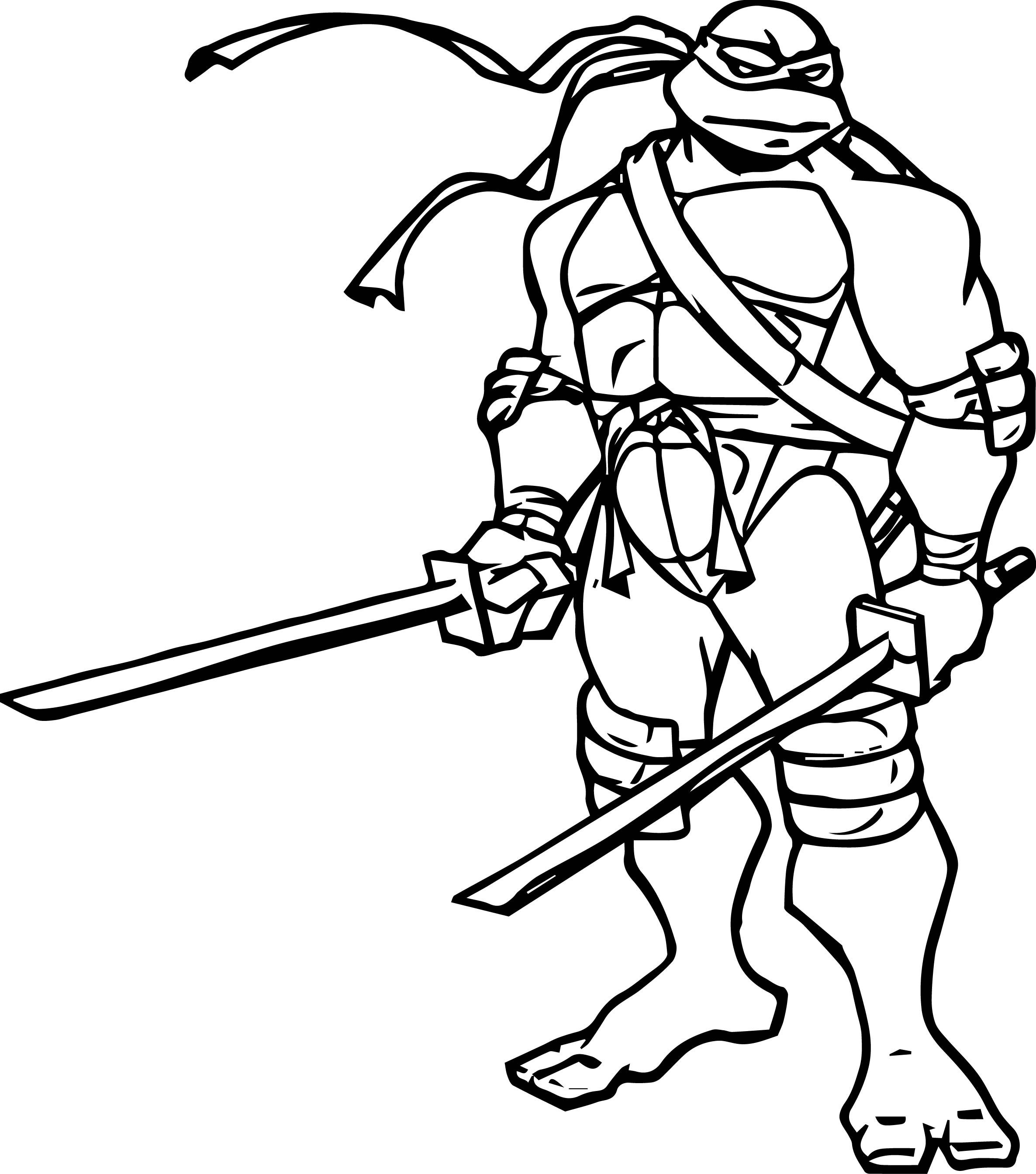 2372x2687 Ninja Turtle Two Blade Coloring Page New Coloring Sheets