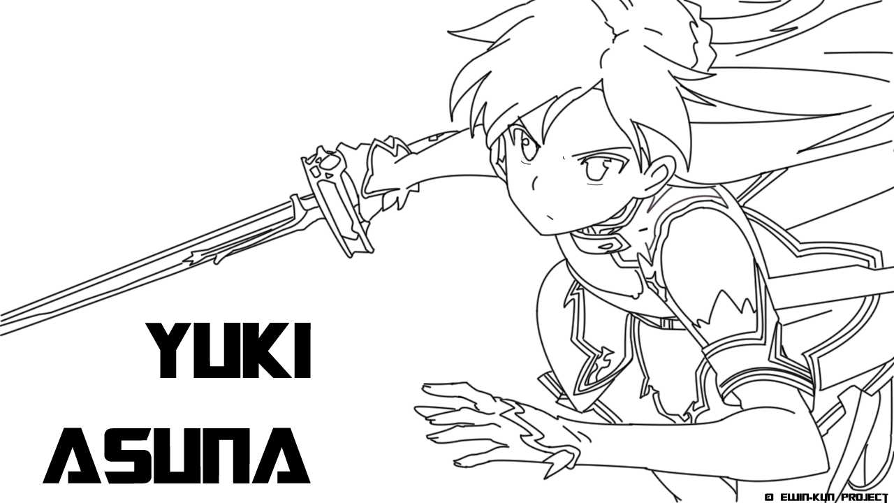 1280x720 Sword Art Online Coloring Pages