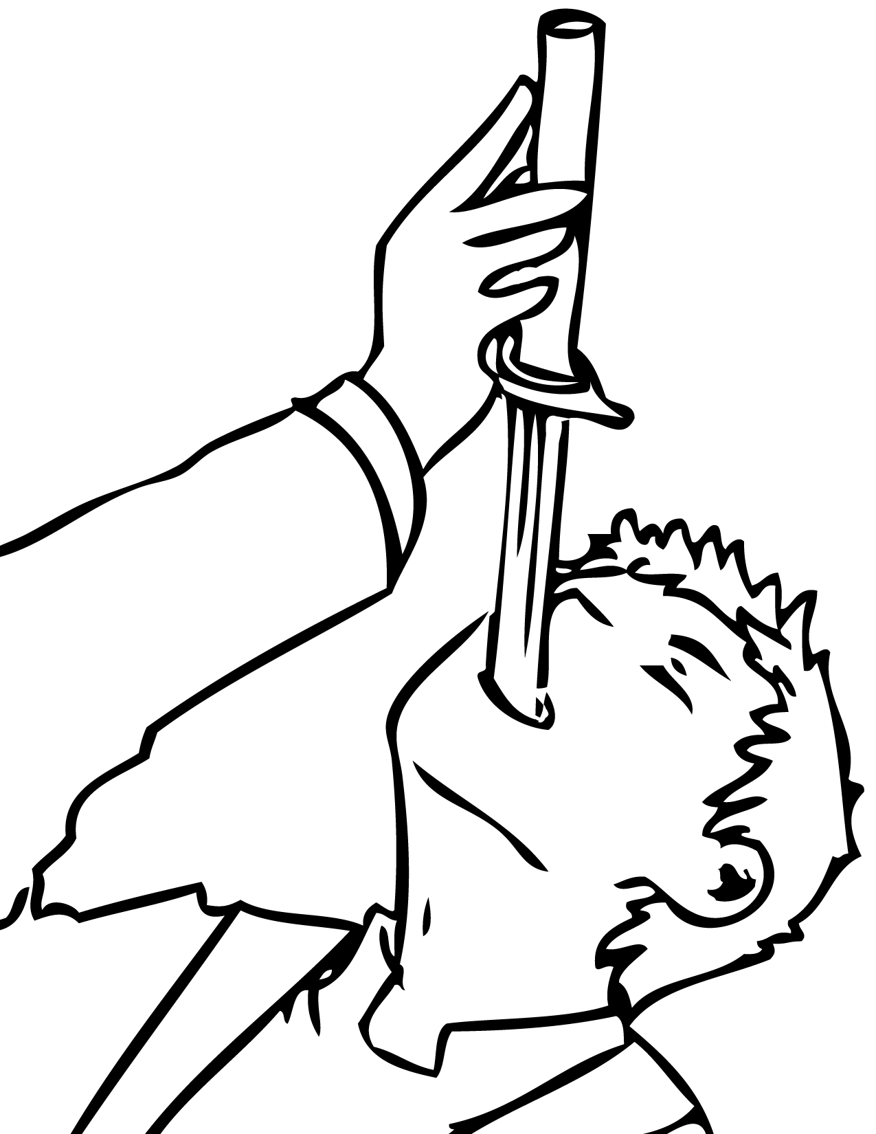 1275x1650 Sword Swallowing Coloring Page