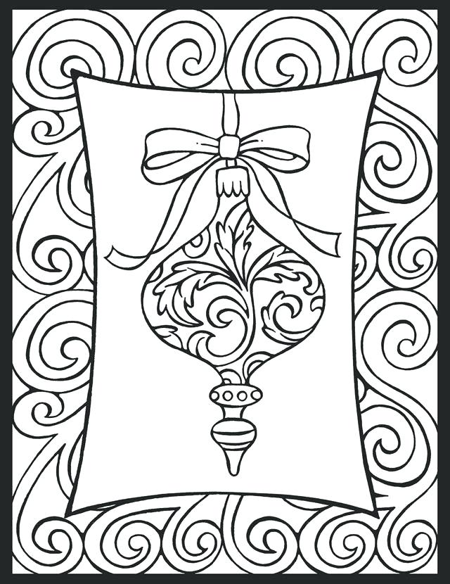 640x830 Printable Christmas Ornaments To Color Cheer Stained Glass