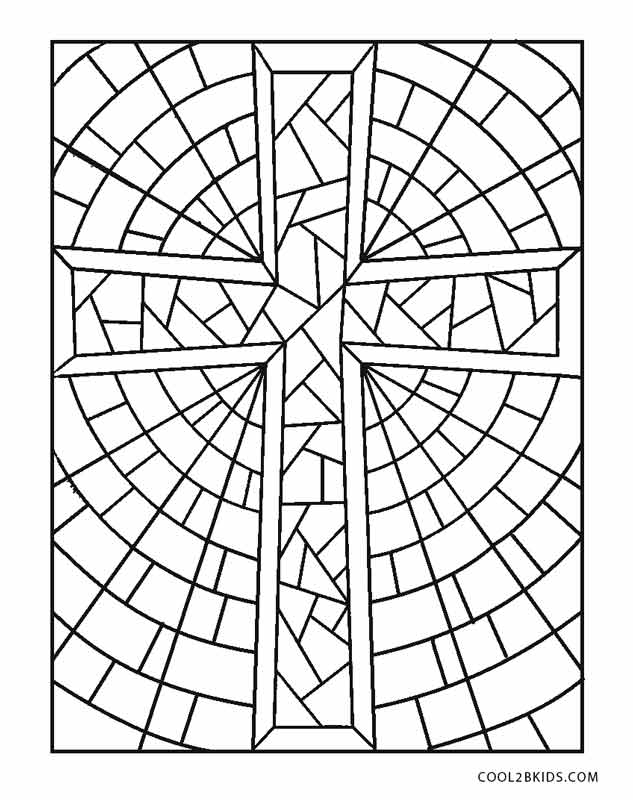 633x800 Stained Glass Cross Coloring Page Modern Stained Glass Cross
