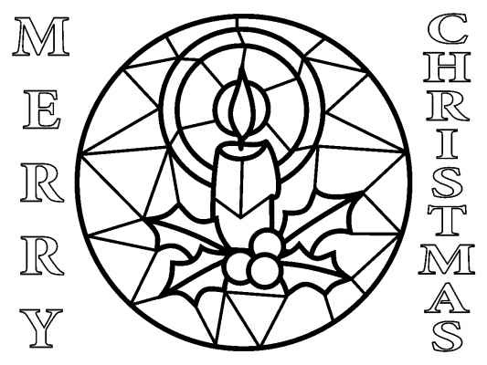 533x400 Christmas Coloring Pages Stained Glass Look Stained Glass