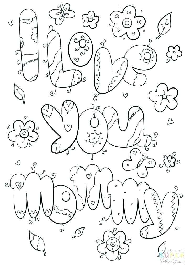 724x1024 Coloring Pages I Love You