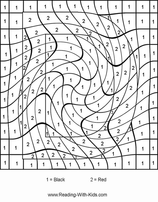 540x690 Color By Number Coloring Pages