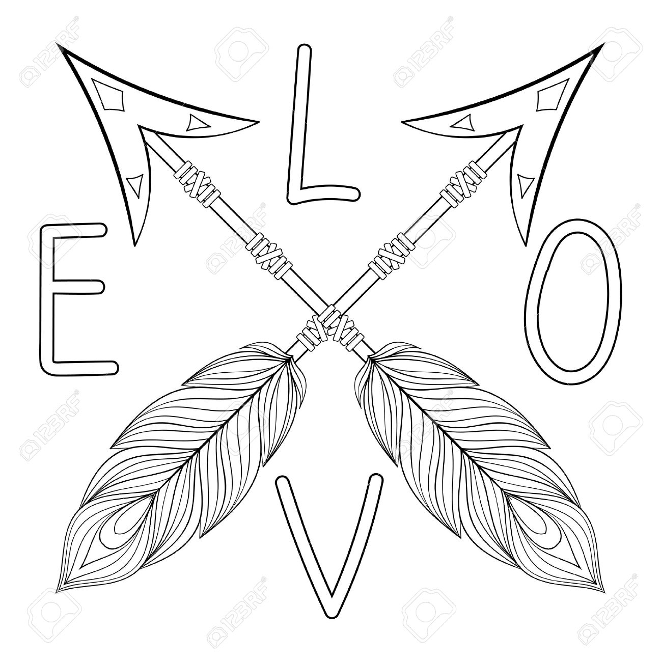 1300x1300 Arrow Coloring Pages Print Color Bros