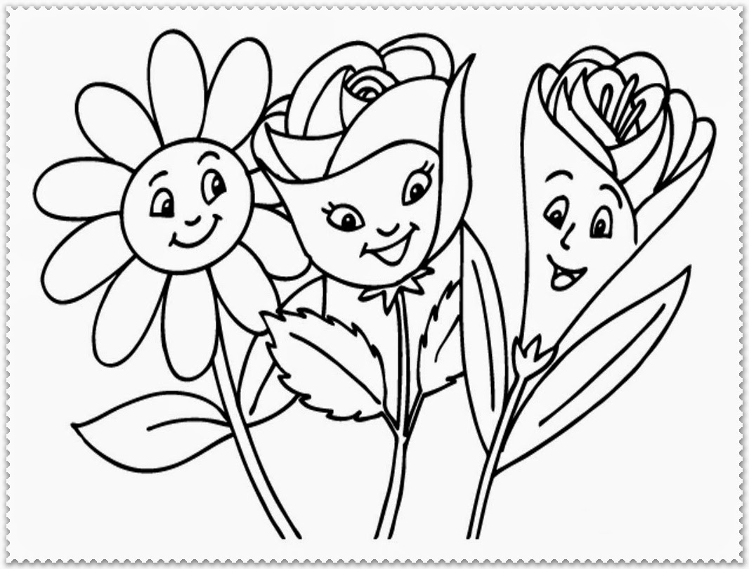 1066x810 Flower Coloring Pages