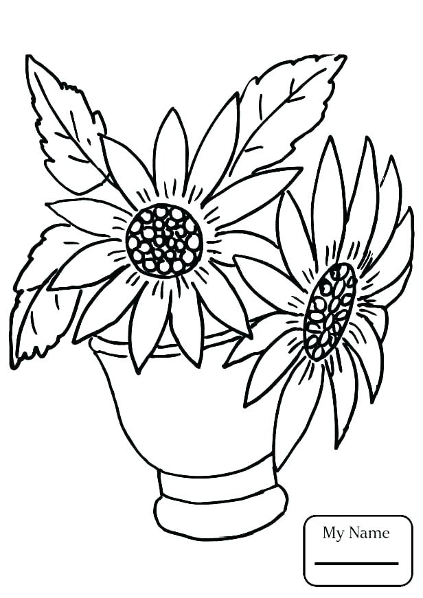 616x871 Sunflower Coloring Pages