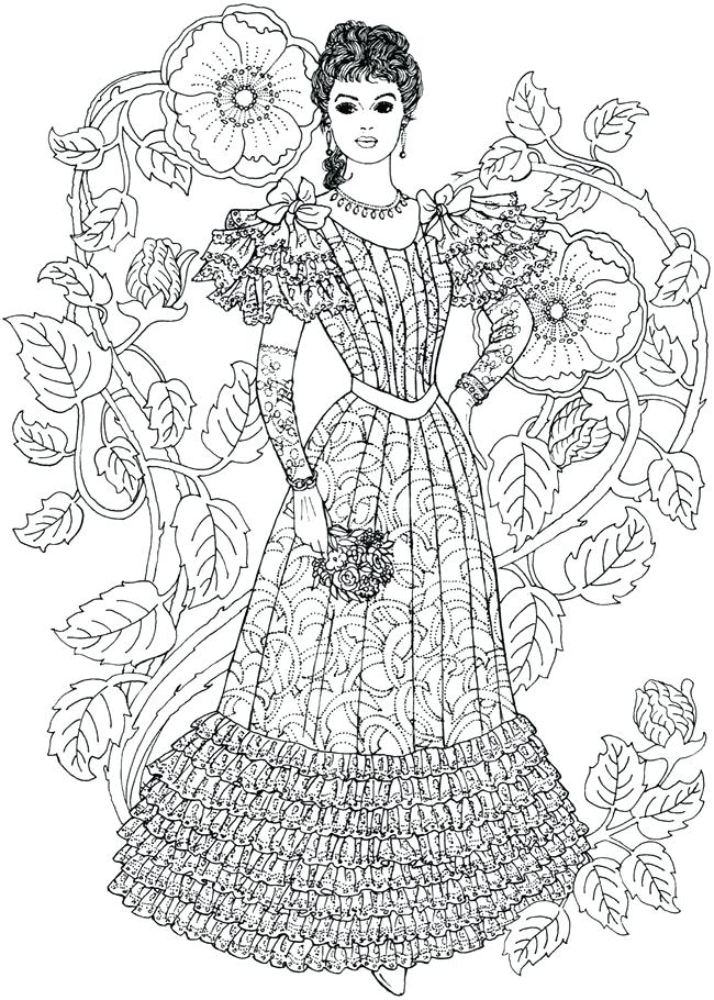 650x910 Victorian Coloring Pages Free Printable Fashion Coloring Pages