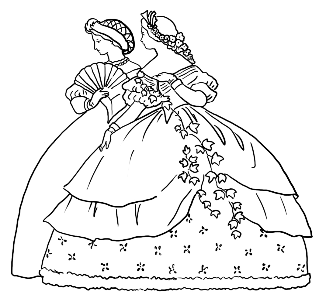 1049x1004 Victorian Printable Coloring Pictures
